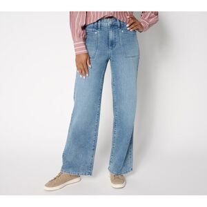 SUNNYLiFE Women's Pants Sz 14 Repreve Wide Leg Jeans- Indigo Blue A726280
